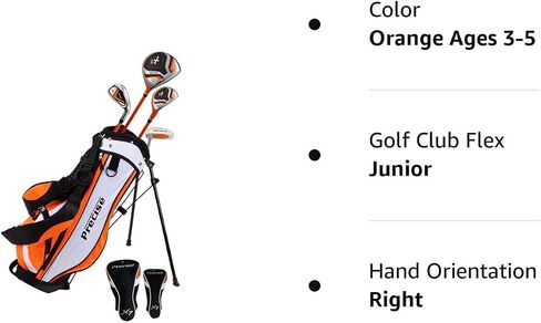 شركة PreciseGolf مجموعة نادي الغولف Precise X7 Junior الكاملة للأطفال - 3 فئات عمرية للأولاد والبنات - اليد اليمنى واليد اليسرى! in Kuwait