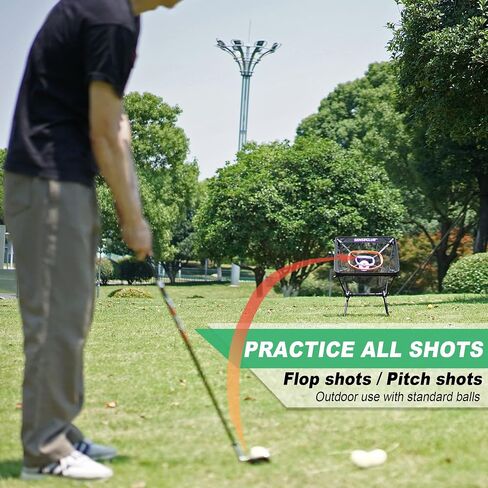 SENSECLUB Golf Chipping Net, Indoor Chipping Net and Mat, Chipping Net Golf Target with Tee and Practice Balls, Backyard Golf Accessories for Swing Game Golf Gifts in Kuwait