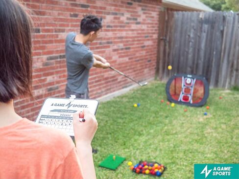 شبكة تقطيع الجولف الرياضية منبثقة مع حصيرة - شبكات تدريب الجولف للفناء الخلفي | ملحقات الجولف الداخلية/الخارجية لدقة التقطيع وممارسة التأرجح in Kuwait