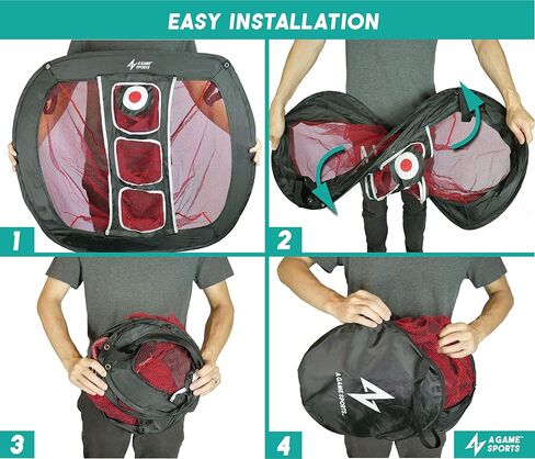 شبكة تقطيع الجولف الرياضية منبثقة مع حصيرة - شبكات تدريب الجولف للفناء الخلفي | ملحقات الجولف الداخلية/الخارجية لدقة التقطيع وممارسة التأرجح in Kuwait