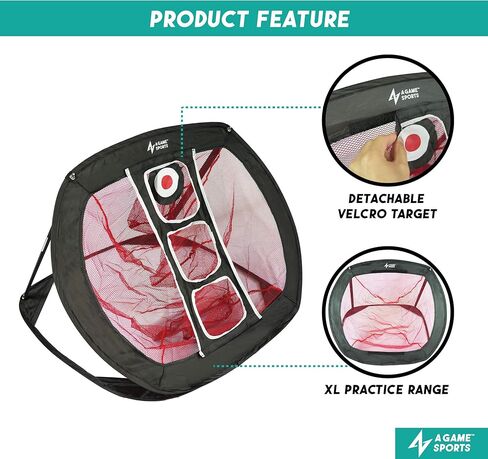 شبكة تقطيع الجولف الرياضية منبثقة مع حصيرة - شبكات تدريب الجولف للفناء الخلفي | ملحقات الجولف الداخلية/الخارجية لدقة التقطيع وممارسة التأرجح in Kuwait