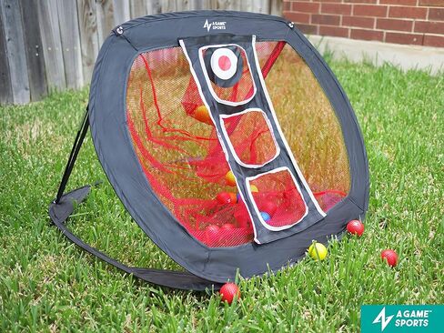 شبكة تقطيع الجولف الرياضية منبثقة مع حصيرة - شبكات تدريب الجولف للفناء الخلفي | ملحقات الجولف الداخلية/الخارجية لدقة التقطيع وممارسة التأرجح in Kuwait