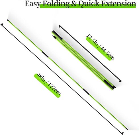 MoKo Golf Alignment Stick, 2 Set Golf Alignment Rods, 48" Collapsible Alignment Stick Golf Training Aid for Aiming, Putting, Posture Corrector, Golf Practice Sticks with Clear Tube Case in Saudi Arabia