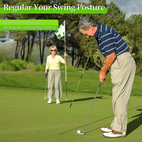 MoKo Golf Alignment Stick, 2 Set Golf Alignment Rods, 48" Collapsible Alignment Stick Golf Training Aid for Aiming, Putting, Posture Corrector, Golf Practice Sticks with Clear Tube Case in Saudi Arabia