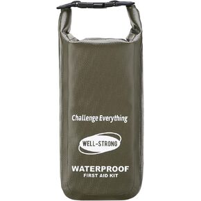Waterproof First Aid Kit Roll Top Boat Emergency Kit with Waterproof Contents for Fishing Kayaking Boating Swimming Camping Rafting Beach Purple