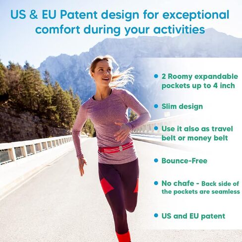 WATER-RESISTANT Running belt FOR MEN, Running fanny pack WOMEN, Running phone holder FITS MOST CELL PHONE, Running waist packs, REFLECTIVE Phone holder for running, Running bag, Money belt in Saudi Arabia