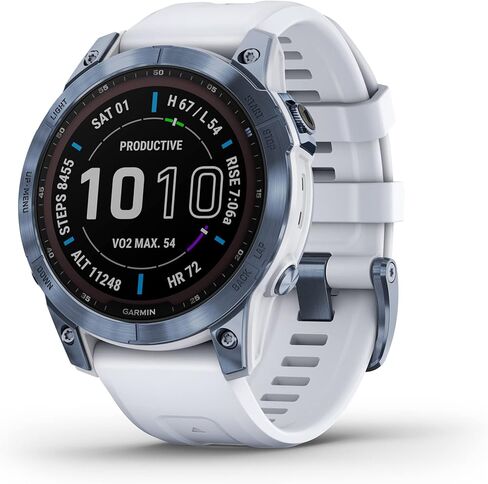 Garmin fenix 7X Sapphire Solar, Larger sized adventure smartwatch, with Solar Charging Capabilities, rugged outdoor watch with GPS, touchscreen, wellness features, black DLC titanium with black band in Saudi Arabia