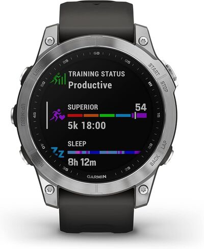 Garmin fenix 7X Sapphire Solar, Larger sized adventure smartwatch, with Solar Charging Capabilities, rugged outdoor watch with GPS, touchscreen, wellness features, black DLC titanium with black band in Saudi Arabia