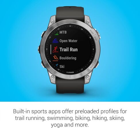 Garmin fenix 7X Sapphire Solar, Larger sized adventure smartwatch, with Solar Charging Capabilities, rugged outdoor watch with GPS, touchscreen, wellness features, black DLC titanium with black band in Saudi Arabia