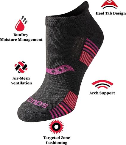 Saucony Women's Performance Heel Tab Athletic Socks (8 & 16 Pairs) in Saudi Arabia