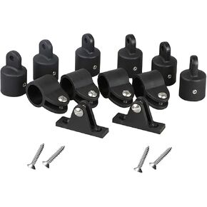 7/8 inch Boat Bimini Top Hardware Fitting,6 xBimini Top Eye End Cap,4 x Bimini Jaw Slide,2 x Bimini Deck Hinges with Screws in Kuwait