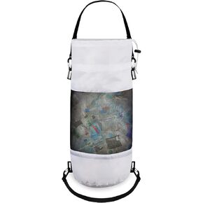 Portable Boat Trash Bags Outdoor Boats Trash Container Medium Hoop Mesh Trash Bags Reusable Boat Garbage Container Boat Cabin Storage for Men Women Adults Boat Kayak Camper Fishing Sea