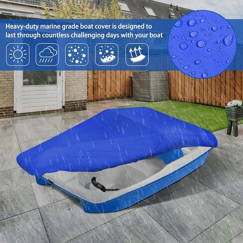 iCOVER Pedal Boat Cover, Fits 3 or 5 Person Pedal Boat Water Proof Heavy Duty Paddle Boat Cover, Black in Saudi Arabia