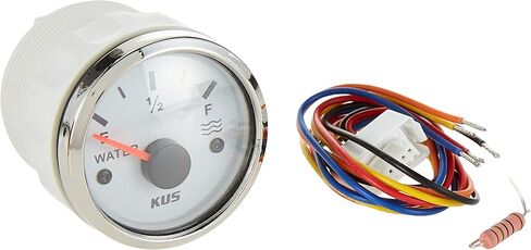 KUS CPWR-BB, 240-33 Ohm, Electric Water Level Gauge, 12V / 24V, 2" (52mm) with Backlight in Kuwait