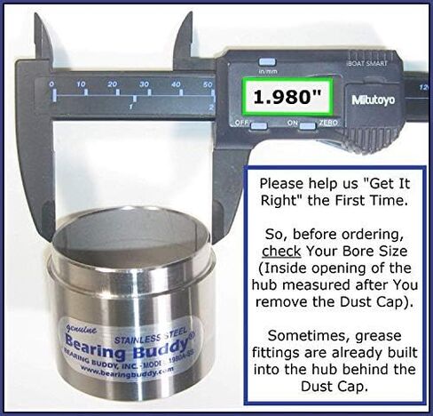 Bearing Buddy Stainless Steel Bearing Protectors (2.717) With Bras - Pair in Saudi Arabia