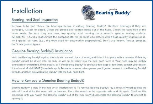 Bearing Buddy Stainless Steel Bearing Protectors (2.717) With Bras - Pair in Saudi Arabia