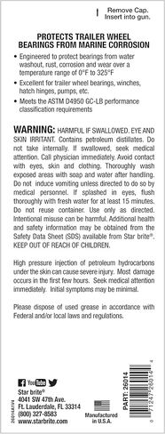 STAR BRITE Trailer Wheel Bearing Grease NLG#2 - Advanced Marine-Grade Protection Against Rust, Corrosion & Water Washout in Saudi Arabia