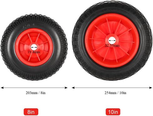 Lixada 1pc 8" / 10" Puncture-Proof Tire Wheel for Kayak Canoe Trolley Cart Replacement Tire in Kuwait