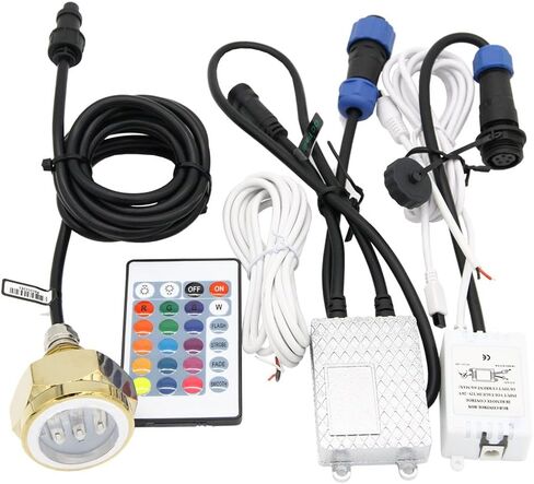 مصباح ليد RGB قابس التصريف - NSLUMO تحت الماء RGB رقاقة Cree متغيرة الألوان 9X3W 27W 1/2" NPT إضاءة صمام ثنائي باعث للضوء للتحكم في الأشعة تحت الحمراء RGB LED قارب بحري ضوء in Saudi Arabia