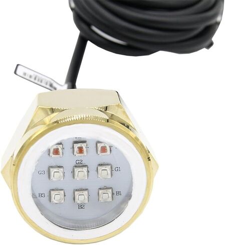 مصباح ليد RGB قابس التصريف - NSLUMO تحت الماء RGB رقاقة Cree متغيرة الألوان 9X3W 27W 1/2" NPT إضاءة صمام ثنائي باعث للضوء للتحكم في الأشعة تحت الحمراء RGB LED قارب بحري ضوء in Saudi Arabia