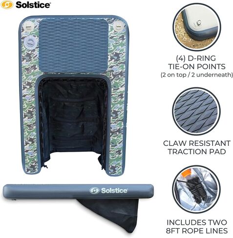 SOLSTICE ORIGINAL Inflatable Pup Plank Dog Float Floating Ramp Ladder For Pools Boats Docks | Dog On Water Ladder Steps | For Swimming Pets Up To 200 Pounds | Claw Friendly Safe & Easy For Large Dogs in Saudi Arabia