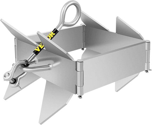 مرساة صندوق VEVOR للقوارب، مرساة قابلة للطي والإمساك، مرساة مكعبة من الفولاذ المجلفن، مرساة صندوقية شديدة التحمل، مرساة صندوقية للقوارب العائمة مع تصميم قابل للطي للرسو البحري in Kuwait