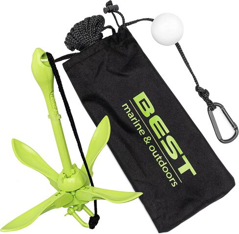 Best Marine and Outdoors Kayak Anchor, 3.5 Pound Anchor Kit for Kayaks, Canoes, SUP Paddle Boards & Jet Skis, Fishing, Boating & Kayaking Accessories in Saudi Arabia