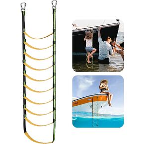 سلم حبل للقارب من 10 درجات، تمديد سلم حبل القارب المحمول، سلم مساعدة قارب السباحة للقوارب الشراعية والكاياك والتجديف in Kuwait