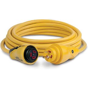 مجموعة أسلاك Marinco CS30-50 EEL، 30 أمبير 125 فولت، 50 بوصة، أصفر in Kuwait
