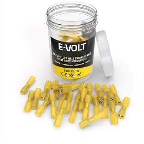 موصلات تمويج مجرف أنثى من E-VOLT - 80 PC 3: 1 موصلات سلك لتقلص الحرارة من أجل 12-10 AWG | وصلات كهربائية منفصلة سريعة من الدرجة الصناعية للقوارب والسيارات والصوت in Kuwait