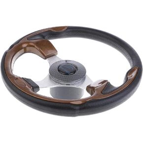 Dolity 12.6-inch Aluminum Alloy Boat Pontoon Steering Wheel Marine Accessories 3 Spoke 3/4" Shaft PU Carbon Fiber Steering Wheel Compatible for Marine Boats, Vessels, Yacht, Pontoon Boat in Saudi Arabia