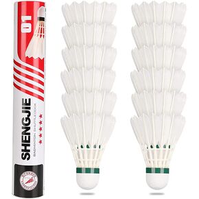 Philonext Goose Feather Badminton Shuttlecocks Birdies, 12 Pack Stable Durable Hight Speed Training Badminton Balls for Indoor & Outdoor Practice Sports Activities in Saudi Arabia