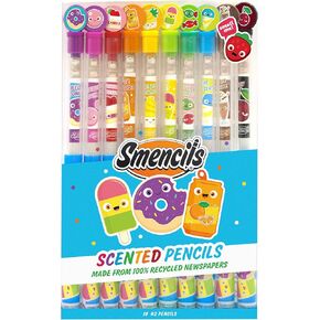 Smencils - Patented Gourmet Scented Graphite HB #2 Pencils Made from Recycled Newspapers, 10 Count, Gifts for Kids, School Supplies in Saudi Arabia
