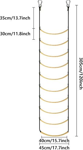 سلم حبل للقارب من 10 درجات، تمديد سلم حبل القارب المحمول، سلم مساعدة قارب السباحة للقوارب الشراعية والكاياك والتجديف in Kuwait