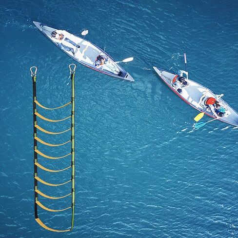 سلم حبل للقارب من 10 درجات، تمديد سلم حبل القارب المحمول، سلم مساعدة قارب السباحة للقوارب الشراعية والكاياك والتجديف in Kuwait