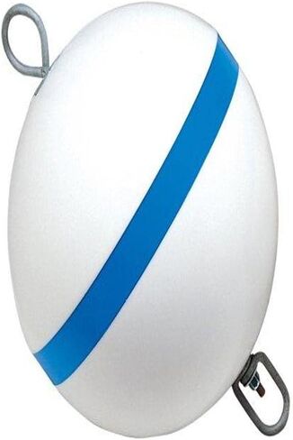 Taylor Made Products 22171, Sur-Moor Traditional Boat Mooring Buoy, Blue Stripe, 15 inch , White in Saudi Arabia