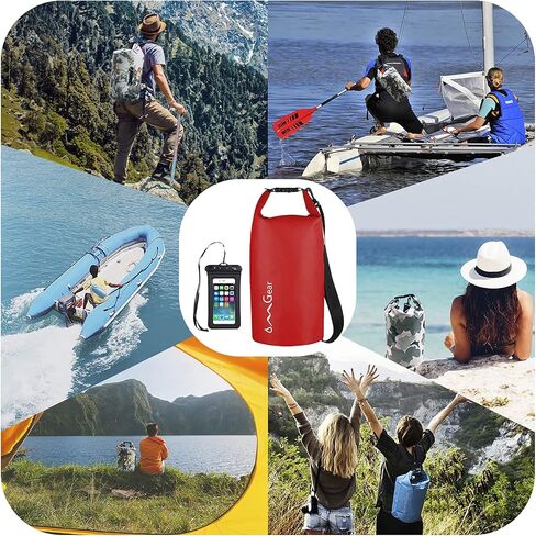 OMGear Waterproof Dry Bag Backpack Phone Pouch 40L/30L/20L/10L/5L Floating Dry Sack for Kayaking Boating Outdoors Activities in Kuwait