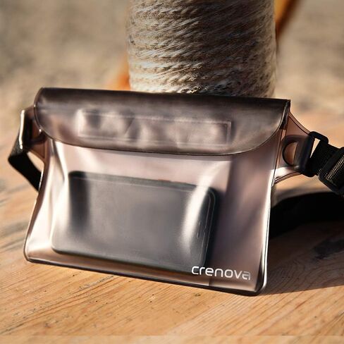 Crenova Waterproof Pouch with Waist Strap 3 Pack IP68 Waterproof Waist Bag Screen Touchable Dry Bag with Adjustable Belt | Vacation Essentials Accessories to Keep Your Valuables Safe and Dry | Perfect for Beach Snorkeling Kayaking Pool Water Park in Saudi Arabia
