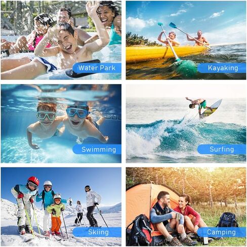 Crenova Waterproof Pouch with Waist Strap 3 Pack IP68 Waterproof Waist Bag Screen Touchable Dry Bag with Adjustable Belt | Vacation Essentials Accessories to Keep Your Valuables Safe and Dry | Perfect for Beach Snorkeling Kayaking Pool Water Park in Saudi Arabia