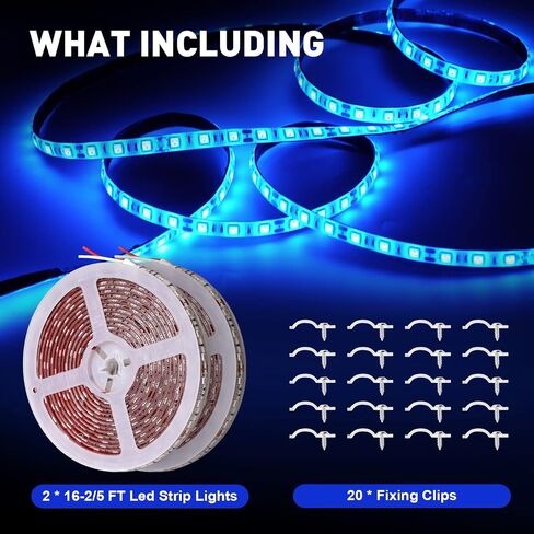 JUIOHAKY أضواء القارب العائم، أضواء شريط LED البحرية، أضواء شريط LED للقارب 12 فولت مقاومة للماء، أضواء LED للقارب، أضواء سطح القارب الداخلية لقوارب الكاياك، قارب جون، قارب باس، قارب صيد (أزرق، 32.8 قدم) in Kuwait