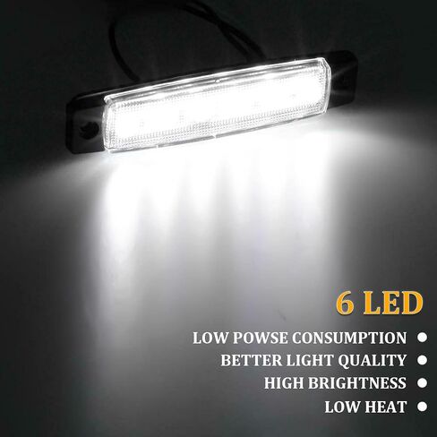 PSEQT LED Boat Interior Lights Marine Courtesy Light Strip Deck Transom Cockpit Navigation Lighting Waterproof for Fishing Pontoon Kayak Yacht Sailboat (Amber 10Pcs) in Saudi Arabia