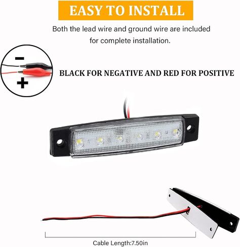 PSEQT LED Boat Interior Lights Marine Courtesy Light Strip Deck Transom Cockpit Navigation Lighting Waterproof for Fishing Pontoon Kayak Yacht Sailboat (Amber 10Pcs) in Saudi Arabia