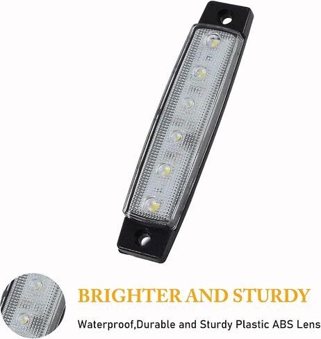 PSEQT LED Boat Interior Lights Marine Courtesy Light Strip Deck Transom Cockpit Navigation Lighting Waterproof for Fishing Pontoon Kayak Yacht Sailboat (Amber 10Pcs) in Saudi Arabia
