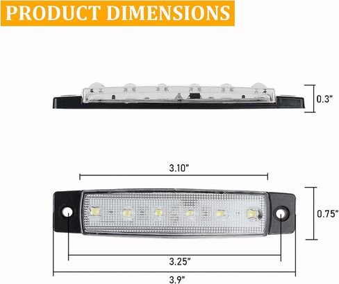PSEQT LED Boat Interior Lights Marine Courtesy Light Strip Deck Transom Cockpit Navigation Lighting Waterproof for Fishing Pontoon Kayak Yacht Sailboat (Amber 10Pcs) in Saudi Arabia
