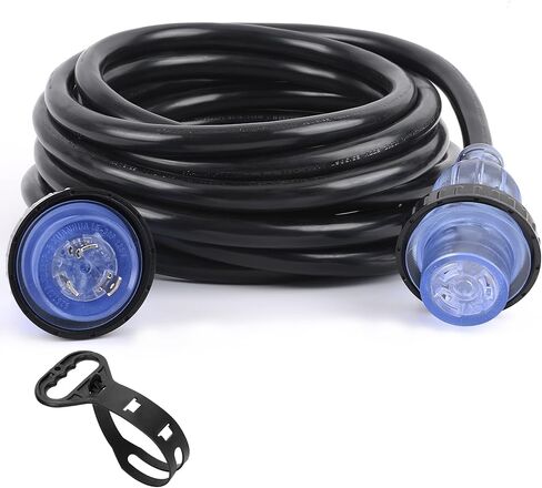 S7 30A 125V ملحقات القوارب مع حلقة ملولبة، 25 قدم 30A 125V مجموعات الطاقة للشاطئ البحري مع LED in Kuwait
