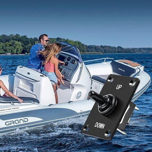 مفتاح زخرفة القارب، مفتاح Briidea Marine تبديل لأعلى لأسفل لقارب RV 12 فولت 15 أمبير تشغيل وإيقاف على لوحة مؤقتة وتحكم 3Pin in Saudi Arabia