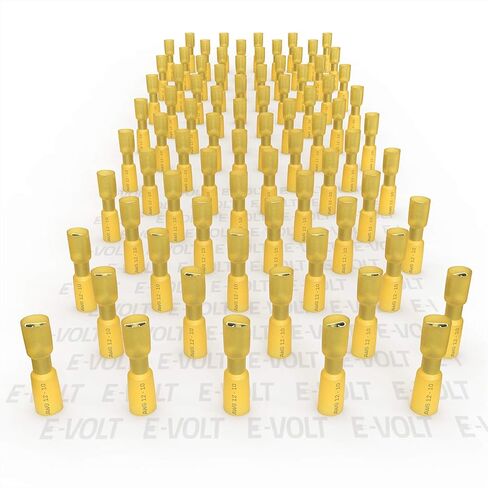 موصلات تمويج مجرف أنثى من E-VOLT - 80 PC 3: 1 موصلات سلك لتقلص الحرارة من أجل 12-10 AWG | وصلات كهربائية منفصلة سريعة من الدرجة الصناعية للقوارب والسيارات والصوت in Kuwait