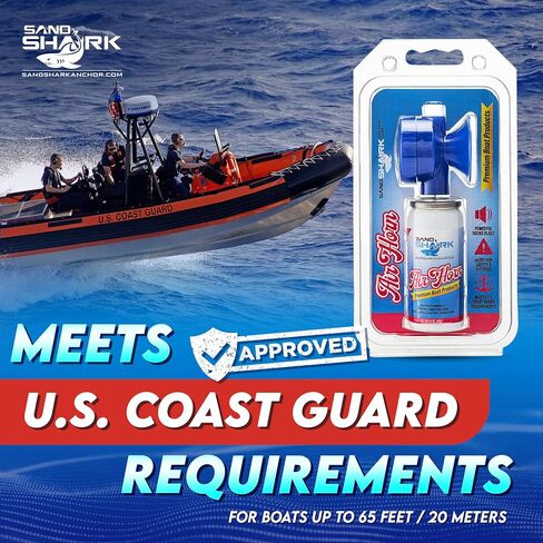 SandShark Premium Boating Air Horn Handheld Canister, Compressed & Very Loud, Coast Guard Approved, Emergency Use for Marine & Watercraft Safety, Great for Sports, Parties, Camping, Outdoors, 1.4oz in Saudi Arabia