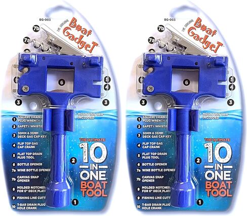 أداة القارب - تتضمن أداة القارب 10 في 1 فتاحة زجاجات البيرة والنبيذ، وصفارة الأمان، وقاطع خط الصيد، ومفتاح غطاء الغاز البحري والأدوات الأساسية الأخرى - فكرة رائعة لأصحاب القوارب in Kuwait