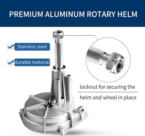 R RUR Boat Steering System, Outboard Rotary Steering Kit with 16ft Boat Steering Cable and 13.5-Inch Stainless Steering Wheel for Boat in Saudi Arabia